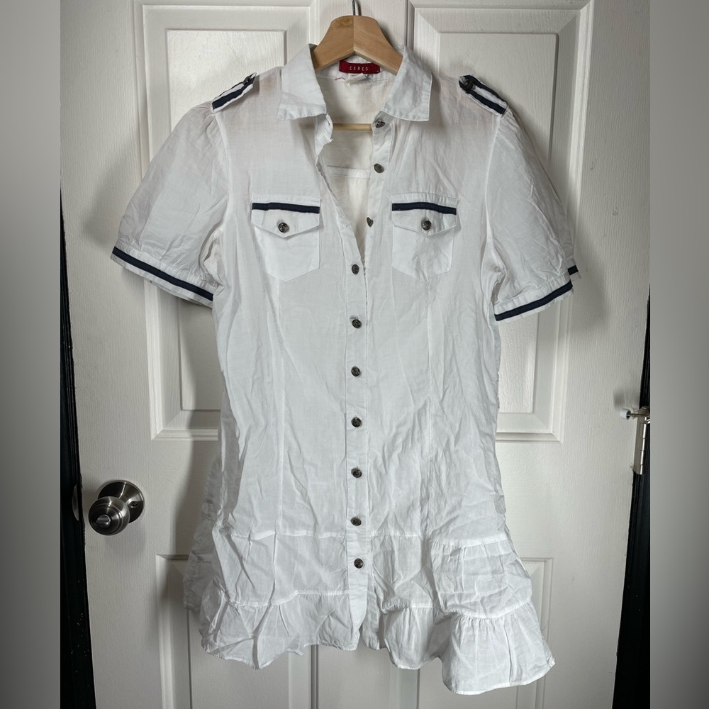 Ceres White Sailor Dress Sz L